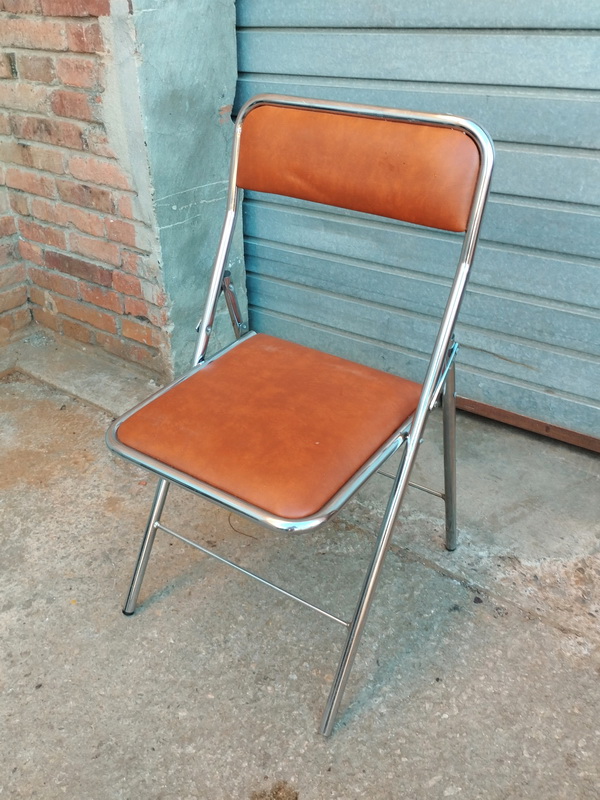 silla plegable inox skay marronnaranja 40-79x43x39 4u